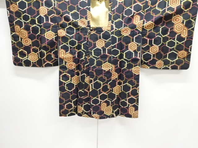 JAPANESE KIMONO / ANTIQUE MICHIYUKI COAT / SILK / JODAI TSUMUGI / KIKKO